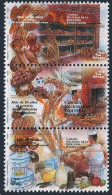 Mexico 2061 Ac Strip, MNH. Michel 2665-2667. Baking Industry Granary-50, 1997. - Mexique