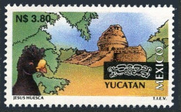 Mexico 1801, MNH. Michel 2496. Tourism 1995. Yucatan. Pyramid, Bird. - Mexiko