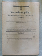 39/45 Verordnungsblatt Des Militärsbefehlshaber In Frankreich. Journal Officiel. 28 Mars 1941 - Documenten