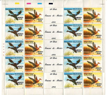 Mexico 1346-1347 Sheet, MNH. Michel 1893-1894 Bogen. Aquatic Birds 1984. Cairina - Mexico