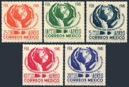 Mexico C143-C147, MNH. Michel 872-876. Inter-American Conference, Air Post 1945. - Mexico