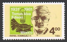 Mexico 1255 Block/4,MNH.Michel 1768. Thomas Edison,50th Death Ann.1981. - Messico