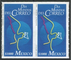 Mexico 1706 Pair, MNH. Michel 2253. World Post Day 1991. - Messico