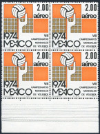 Mexico C433 Block/4,MNH. Michel 1431. 8th World Volleyball Championship, 1974, - Messico