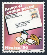 Mexico 1270 Block/4,MNH.Michel 1817. Use Zip Code,1982.Bird. - Messico