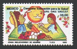 Mexico 1379 Block/4,MNH.Michel 1926. Child Survival Campaign,1985.Fruits, - Messico