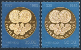 Mexico 1380 2 Varieties,MNH.Mi 1927.Mexican Mint,450,1985.Gold, Copper Coins. - Messico