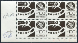 Mexico 1470Ab Block/4,MNH,Michel 2058D. Mexican Export 1987. Cup Of Coffee. - Mexiko