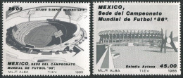 Mexico 1424-1425, MNH. Michel 1971-1972. World Soccer CupmMexico-1986. Stadiums. - Mexico