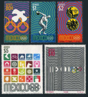 Mexico C340-C344, MNH. Mi 1288-1292. Olympics Mexico-1968. Peace Dove, Sports, - Mexiko