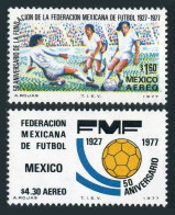 Mexico C534-C535 Blocks/4,MNH.Michel 1551-1552. Mexican Soccer Federation,1977. - Mexico