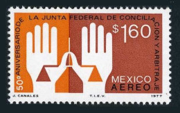 Mexico C536 Block/4,MNH.Michel 1553. Council Of Reconciliation,Arbitration,1977 - Mexico