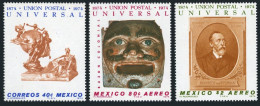 Mexico 1070,C437-C438 Blocks/4,MNH.Mi 1434-36. UPU-100.Monument,Mask.von Stephan - Mexico