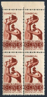Mexico 753 Block/4,MNH.Michel 777. Census 1939.Hands Holding Symbol Of Commerce. - Mexiko