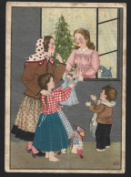 Entire Christmas Postcard. Toys. Dolls. Dog. Ball. Obliteration Of Railways 'Ambulância Sul II' 1946. Ship. Hele Kerstka - Natale