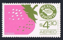 Mexico C496 Unwmk Block/4,MNH.Michel 1509. Mexico Exports 1975.Strawberry. - Mexico