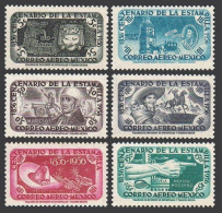 Mexico C229-C234,hinged.Michel 1054-1059. Centenary Of Mexico\'s 1st Stamp,1956. - Messico