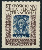 Mexico 897 Block/4,MNH.Mi 1060. 1st Mexican Philatelic Exhibition,100,1956. - Messico