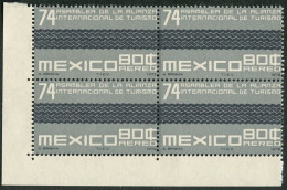 Mexico C402 Block/4,MNH.Mi 1368. International Tourism Alliance,1972.Tire Treads - Mexique