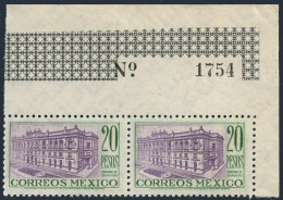 Mexico 829 Pair-margin,MNH.Michel 928. Communications Buildings,1947 - Messico