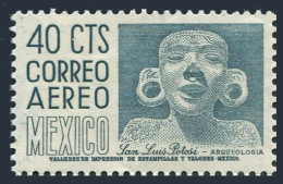 Mexico C220Dm Perf 11.5x11, MNH. Mi 1027C. Air Post 1960. San Louis Potosi,head. - Mexico