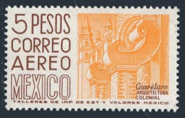 Mexico C296, MNH. Michel 1160-II. Air Post 1966. Queretaro, Architecture. - Messico
