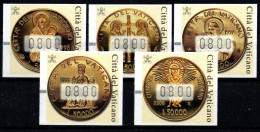 2001 - Vaticano 6/10 Monete D'oro - Automatici Frama   ++++++++++ - Unused Stamps