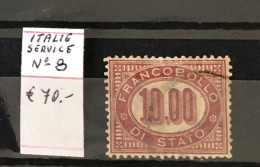 Italie Timbres Service N°8 Oblitéré - Nuevos