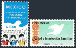 Mexico 1688-1689, MNH. Mi 2209, 2211. Children's' Day, Health Life, 1991 - Mexico