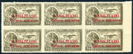 Mexico C39 Bl/6,MNH.Mi 650. Air Post 1931.Coat Of Arms-Eagle,Airplane.New Value. - México