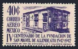 Mexico C130,MNH.Mi 839. Founding Of San Miguel De Allende,1943.Birthplace. - Messico