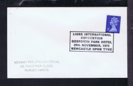 Sp10568 ENGLAND "LIONS Int. Convention -GOSFORTH PARK HOTEL- 1972 (Newcastle Upon Tyne) Mailed - Rotary Club