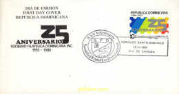 730916 MNH DOMINICANA 1980 25 ANIVERSARIO DE LA SOCIEDAD FILATELICA DOMINICANA - República Dominicana