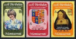 Montserrat O62-O64 OHMS.MNH.Michel D49-D51. Official 1982.Princess Diana.t  - Montserrat