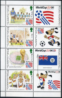 Montserrat 845 Ad/labels,846,MNH.Mi 896-899,Bl.67. World Soccer Cup US-1994. - Montserrat