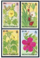 Montserrat 840-843, MNH. Michel 888-891. Hibiscus Flowers, Fruits, 1994. - Montserrat