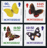 Montserrat 647-650 Gutter, MNH. Mi 683-686. Butterflies 1987: Sulpher, Red Rim, - Montserrat