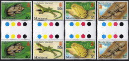 Montserrat 410-413 Gutter, MNH. Mi 413-416. Tree Frog, Lizard, Wood Slave, 1980. - Montserrat