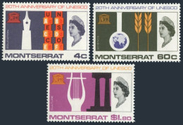 Montserrat 186-188, MNH. Mi 185-187. UNESCO-20, 1966. Education,Science,Culture. - Montserrat