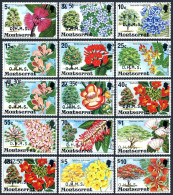 Montserrat O30-O44 O.H.M.S. CTO. Michel P17-P31. Official 1980. Flowering Trees. - Montserrat