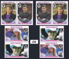 Montserrat 628-629 Ab Pairs, MNH. Wedding Of Prince Andrew & Sarah Ferguson,1986 - Montserrat