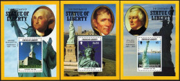Montserrat 636-638,MNH. Statue Of Liberty-100,1986.American Presidents. - Montserrat