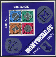 Montserrat 326a Sheet,MNH.Michel Bl.7. Old Local Coinage 1785-1801. - Montserrat