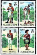 Montserrat 401-404, MNH. Michel 401-404. Military Uniforms, 1979. - Montserrat