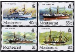 Montserrat 428-431, MNH. Mi 437-440. Mail Sailing Boats,1980. Chignecto, Solent, - Montserrat