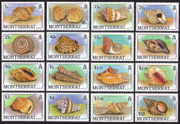 Montserrat 681-696, MNH. Mi 710-785. Sea Shells 1988. Tulip,Scallop, Conch,Coral - Montserrat