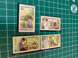 Laos Stamp MNH Art Porcelain Weaving - Laos