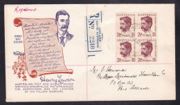 Australia - 1949 Henry Lawson (Poet) Registered First Day Cover - Ersttagsbelege (FDC)