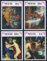 Nevis 633-638,639,MNH.Michel 567-570,571 Bl.30. Peter Paul Rubens,1991. - St.Kitts-et-Nevis ( 1983-...)