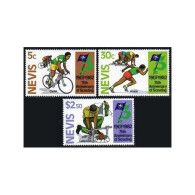 Nevis 156-158,MNH.Michel 77-79. Scouting-75,1982.Cycling,Running,Campfire. - St.Kitts Y Nevis ( 1983-...)